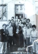 November 1987: Meisterkurs Helmuth Rilling in Leipzig, unter den Teilnehmern Hans-Christoph Rademann (hintere Reihe 2. v. r. / Foto: Archiv Rilling)